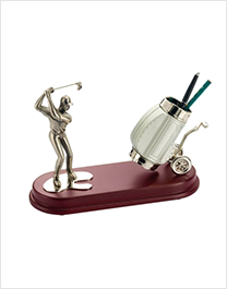 红木台座 高尔夫办公装饰品