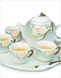 花饰陶瓷茶具